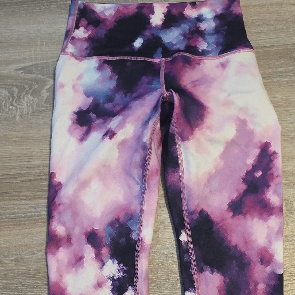 lululemon athletica Purple and Pink Tie-Dye Leggings